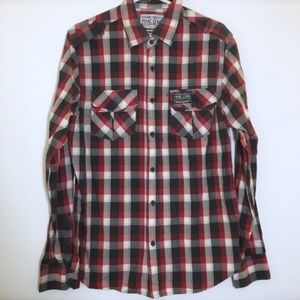 ⭐️ 2/$10 Marc Ecko Plaid Button Down Shirt